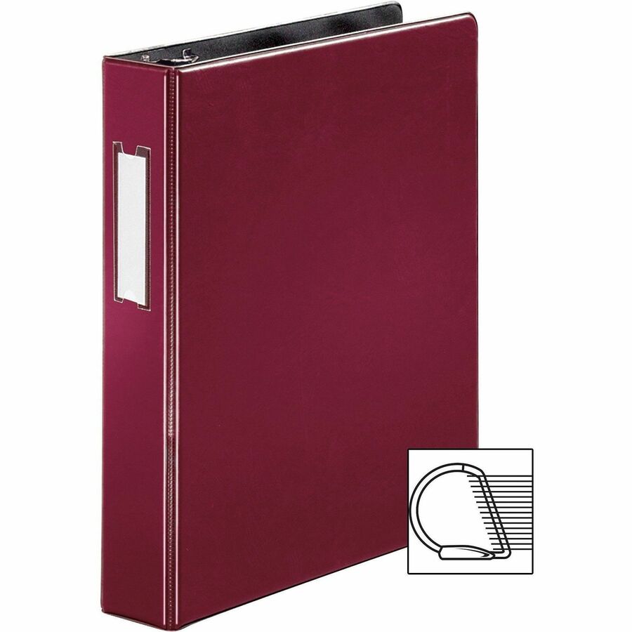 Business Source 1.5" D-Ring Binder - 1 1/2" Binder Capacity - 375 Sheet Capacity - Fastener: Slant D-Ring - Pocket: Inte