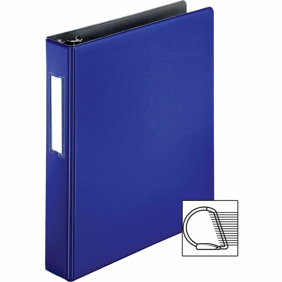 Business Source 1.5" D-Ring Binder - 1 1/2" Binder Capacity - 375 Sheet Capacity - Fastener: Slant D-Ring - Pocket: Inte