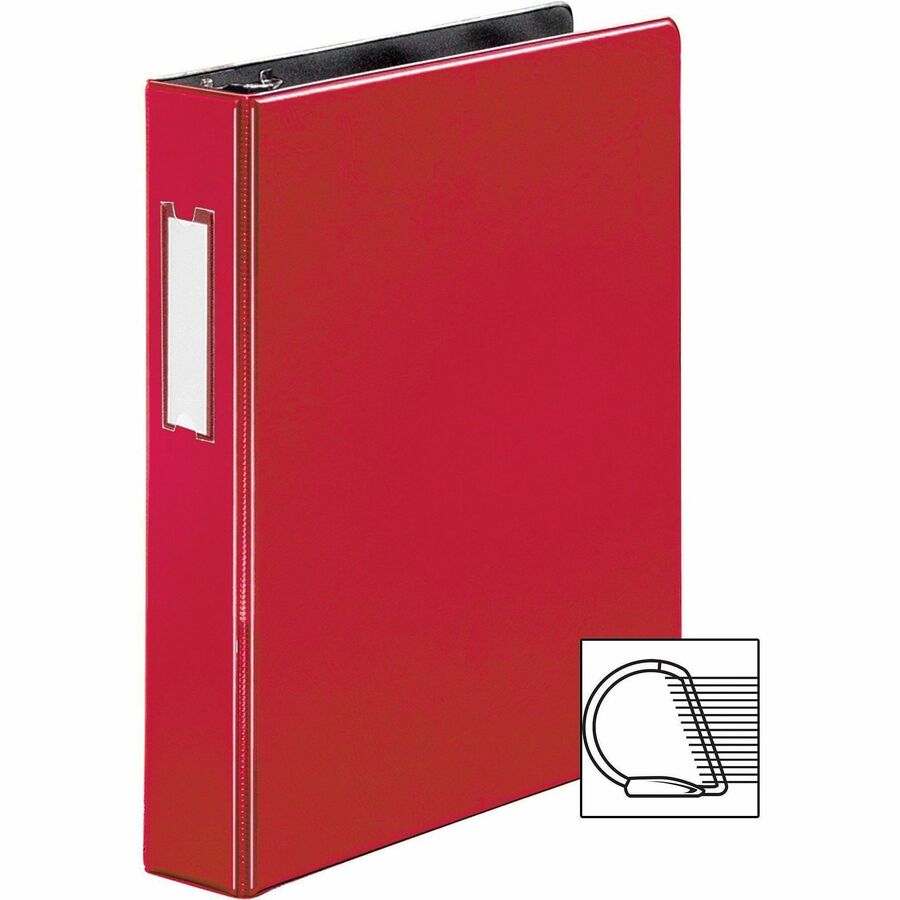 Business Source 1.5" D-Ring Binder - 1 1/2" Binder Capacity - 375 Sheet Capacity - Fastener: Slant D-Ring - Pocket: Inte
