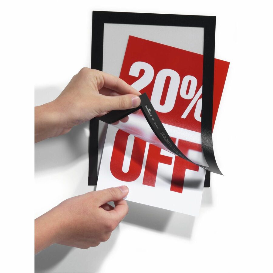 DURABLE Duraframe Half Letter - 8.50" x 5.50" Frame Size - Rectangle - Horizontal, Vertical - Self-adhesive, Sturdy, Dua