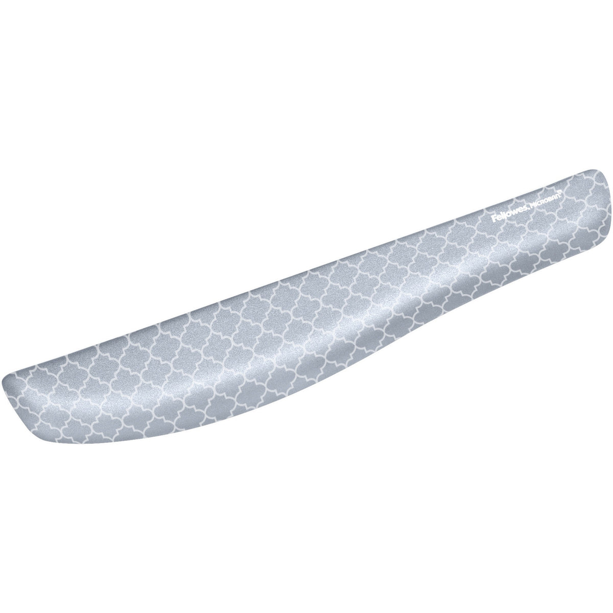 Fellowes PlushTouch Microban Keyboard Wrist Rest - Lattice - 1" Height x 18.13" Width x 3.19" Depth - Gray, White - Foam