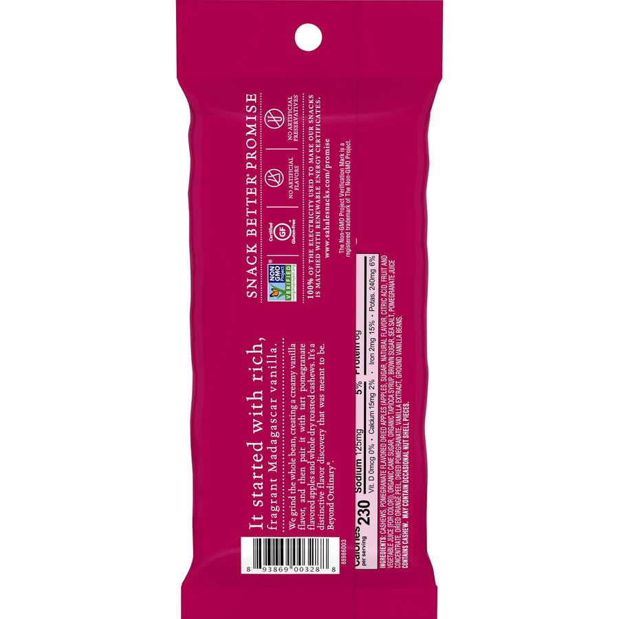 Sahale Snacks Pomegranate/Vanilla Cashews Glazed Snack Mix - Non-GMO, Gluten-free - Cashew, Pomegranate, Vanilla - 1.50 