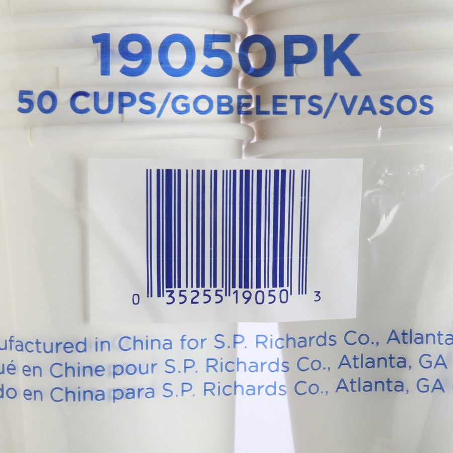 Genuine Joe 16 oz Disposable Hot Cups - 16 fl oz - White - Polyethylene - 20 / Carton