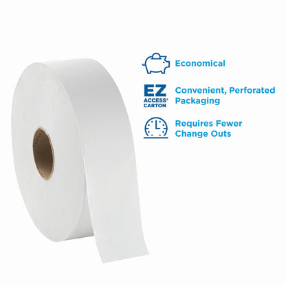 Georgia-Pacific Professional Series Jumbo Jr. Toilet Paper - 2 Ply - 3.50" Width x 1000 ft Length - 9" Roll Diameter - W