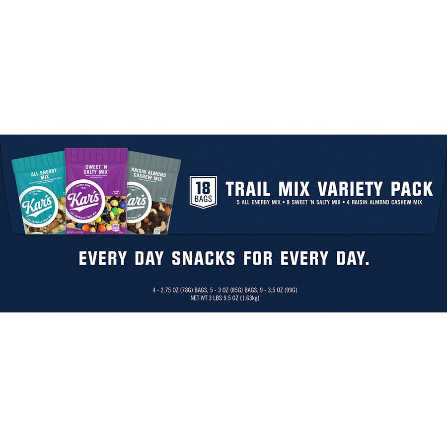Kar's Nut and Fruit Variety Pack - Cholesterol-free, Fat-free - 18 / Box