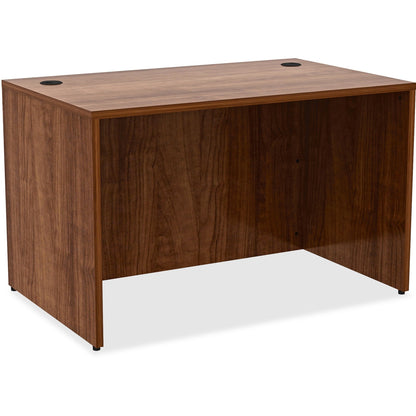 Lorell Essentials Series Rectangular Desk Shell - 29.5" Height x 48" Width x 30" Depth - Material: Metal - Finish: Walnu