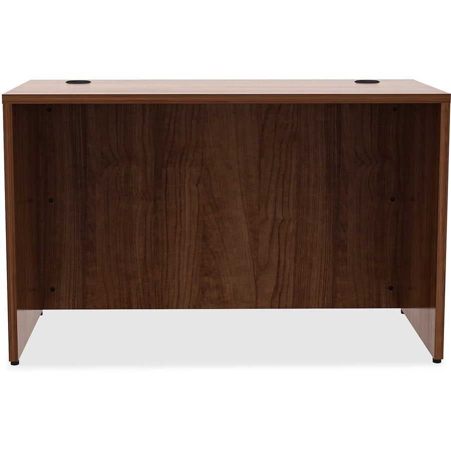 Lorell Essentials Series Rectangular Desk Shell - 29.5" Height x 48" Width x 24" Depth - Material: Metal - Finish: Walnu