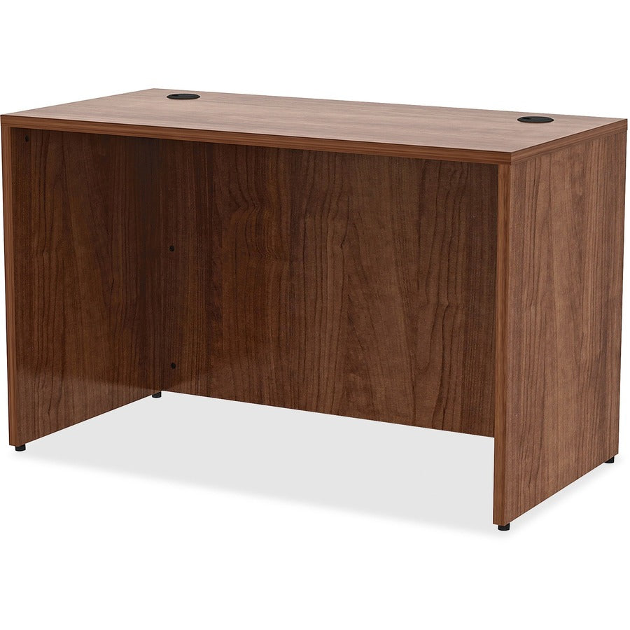 Lorell Essentials Series Rectangular Desk Shell - 29.5" Height x 48" Width x 24" Depth - Material: Metal - Finish: Walnu