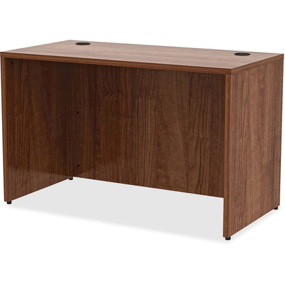 Lorell Essentials Series Rectangular Desk Shell - 29.5" Height x 48" Width x 24" Depth - Material: Metal - Finish: Walnu