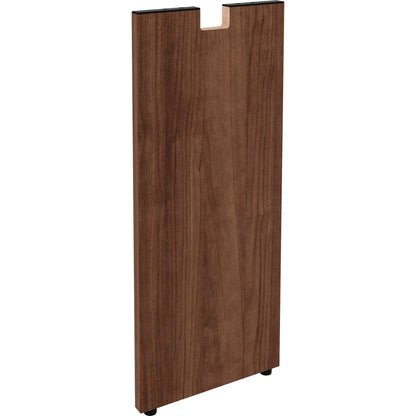 Lorell Essentials Series Credenza Half Leg - 28.5" Height x 12" Width x 1" Depth - Material: Metal - Finish: Walnut Lami