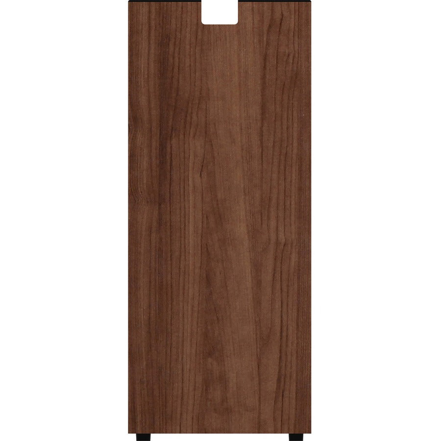 Lorell Essentials Series Credenza Half Leg - 28.5" Height x 12" Width x 1" Depth - Material: Metal - Finish: Walnut Lami