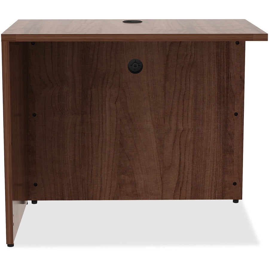 Lorell Essentials Series Return Shell - 29.5" Height x 36.6" Width x 24" Depth - Material: Metal - Finish: Walnut, Lamin