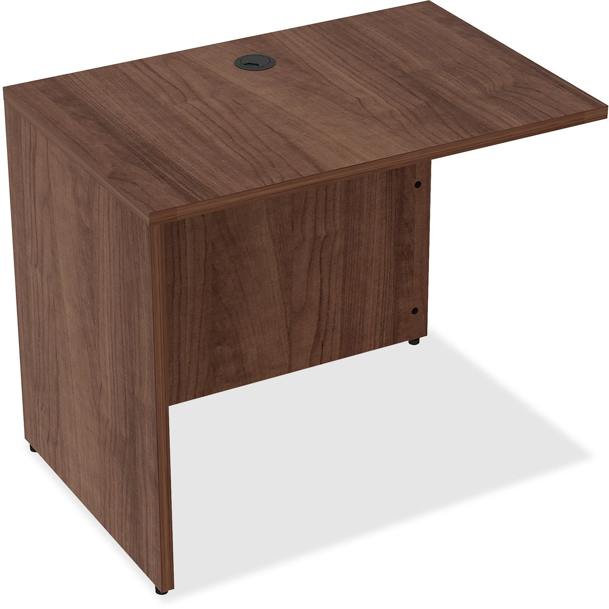 Lorell Essentials Series Return Shell - 29.5" Height x 36.6" Width x 24" Depth - Material: Metal - Finish: Walnut, Lamin