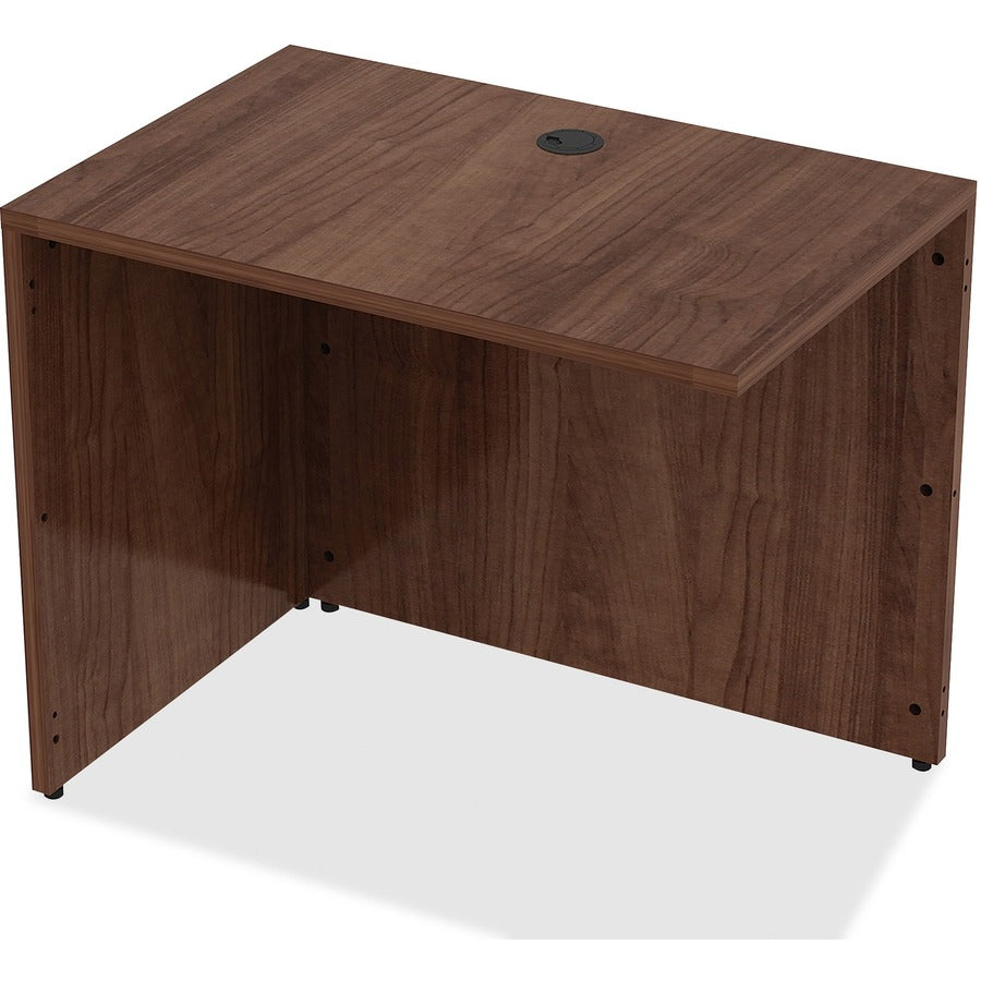 Lorell Essentials Series Return Shell - 29.5" Height x 36.6" Width x 24" Depth - Material: Metal - Finish: Walnut, Lamin