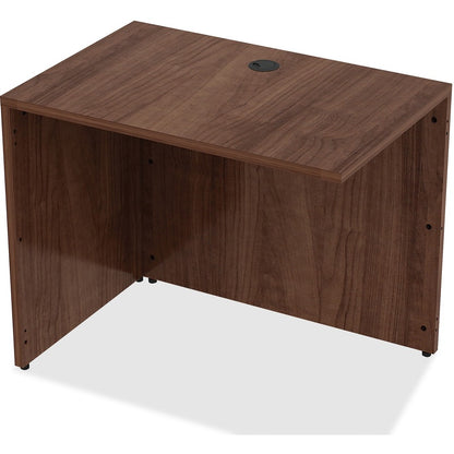 Lorell Essentials Series Return Shell - 29.5" Height x 36.6" Width x 24" Depth - Material: Metal - Finish: Walnut, Lamin