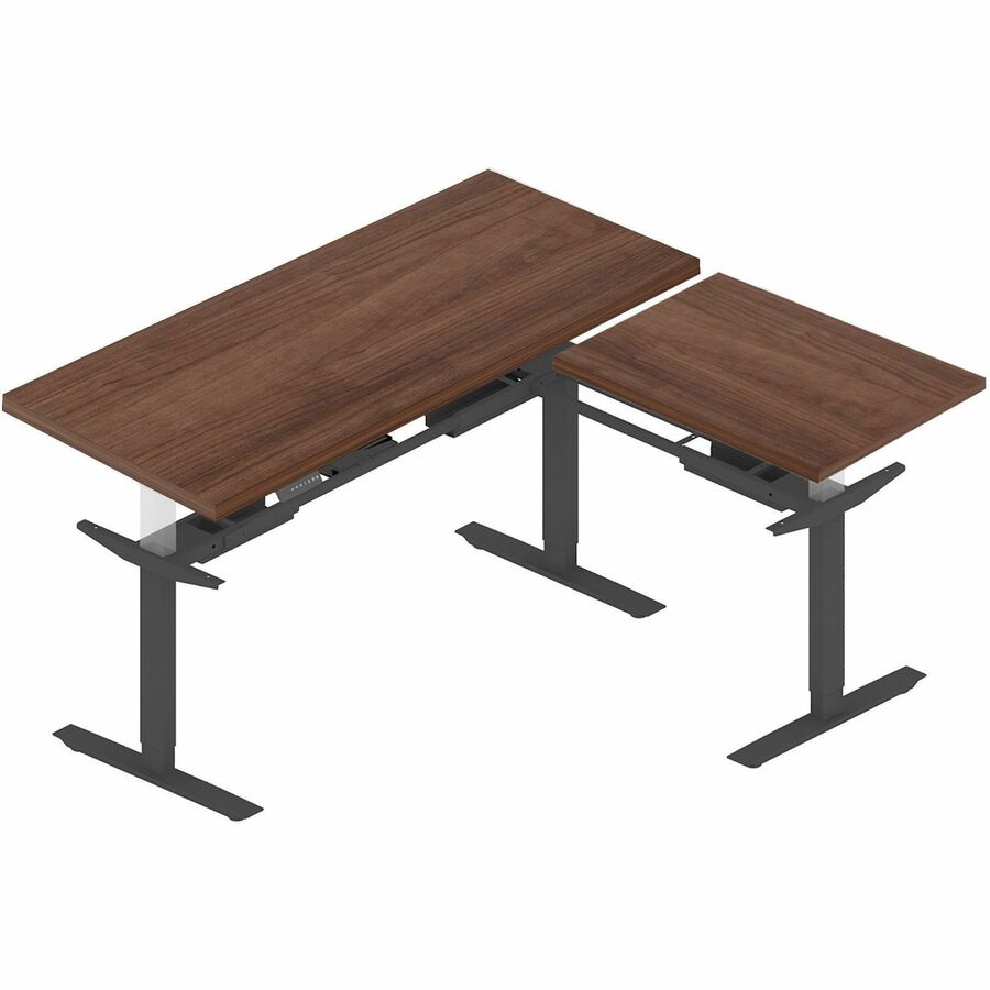 Lorell Relevance Series Tabletop - Walnut Rectangle, Laminated Top - Adjustable Height - 1 Each