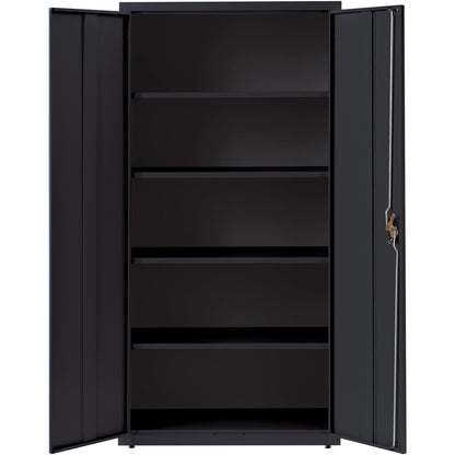 Lorell Fortress Series Storage Cabinet - 36" Width x 24" Depth x 72" Height - 5 x Shelf(ves) - Hinged Door(s) - 1 Each