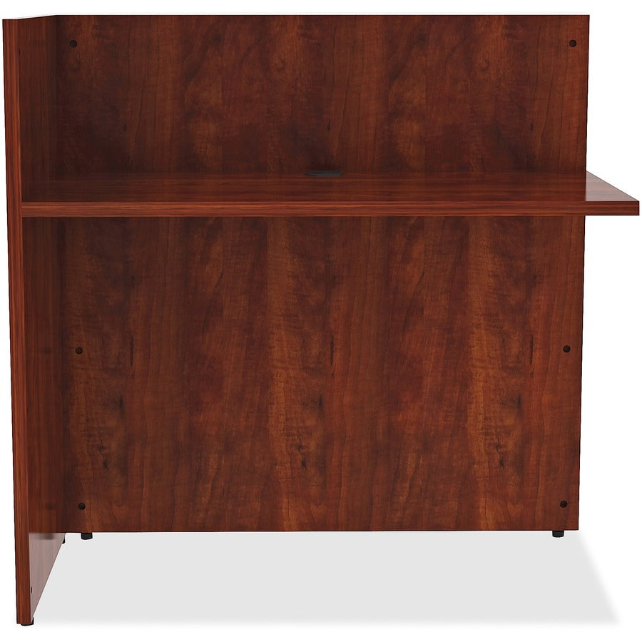 Lorell Essentials Series Reception Return - 41.5" Height x 42" Width x 24" Depth - Finish: Cherry Laminate - 1 Each