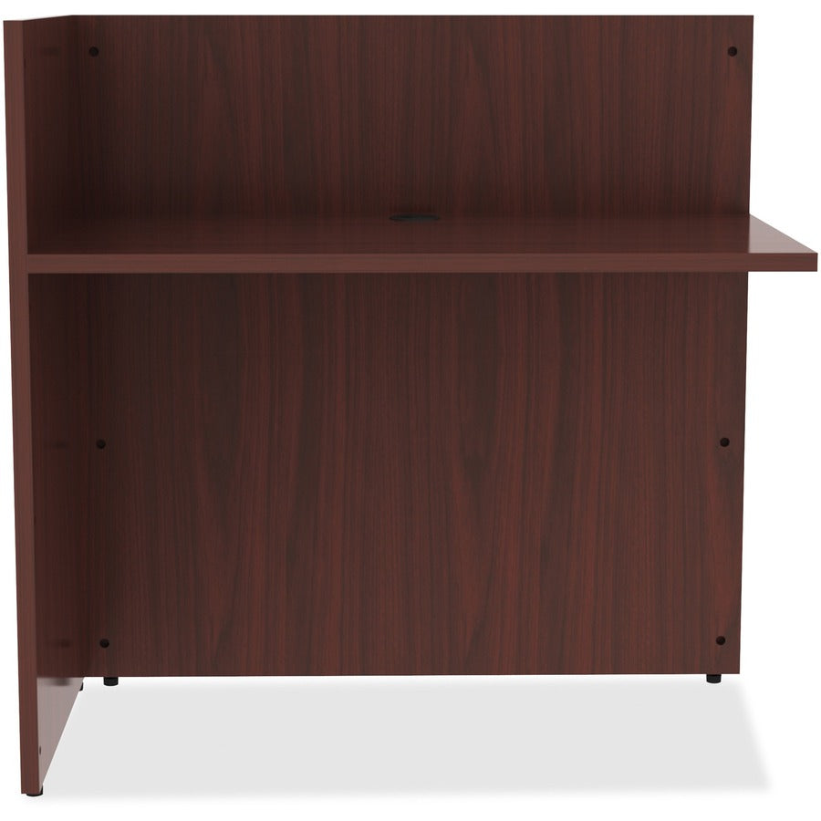Lorell Essentials Series Reception Return - 41.5" Height x 42" Width x 24" Depth - Finish: Mahogany Laminate - 1 Each