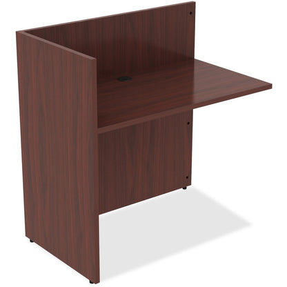 Lorell Essentials Series Reception Return - 41.5" Height x 42" Width x 24" Depth - Finish: Mahogany Laminate - 1 Each