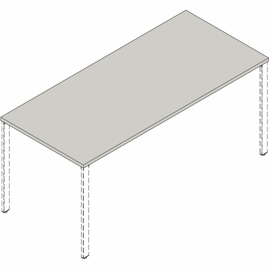 Lorell Training Tabletop - Cherry Rectangle, Laminated Top - Adjustable Height - 1 Each