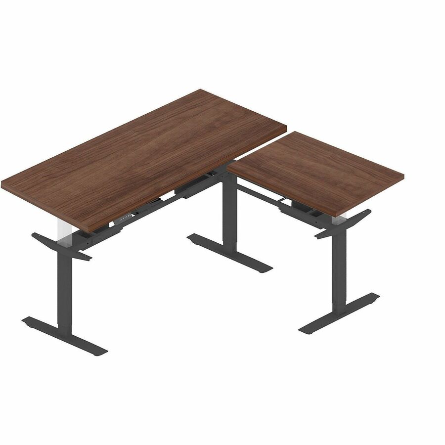 Lorell Relevance Series Tabletop - Walnut Rectangle, Laminated Top - Adjustable Height - 1 Each
