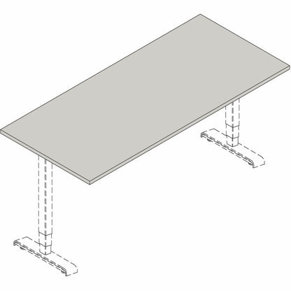 Lorell Training Tabletop - Cherry Rectangle, Laminated Top - Adjustable Height - 1 Each