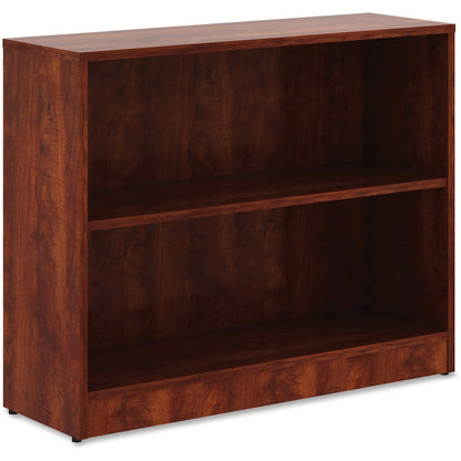 Lorell Laminate Bookcase - 2 Shelf(ves) - 29.50" Height x 36" Width x 12" Depth - Sturdy, Adjustable Feet, Adjustable Sh