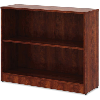 Lorell Laminate Bookcase - 2 Shelf(ves) - 29.50" Height x 36" Width x 12" Depth - Sturdy, Adjustable Feet, Adjustable Sh
