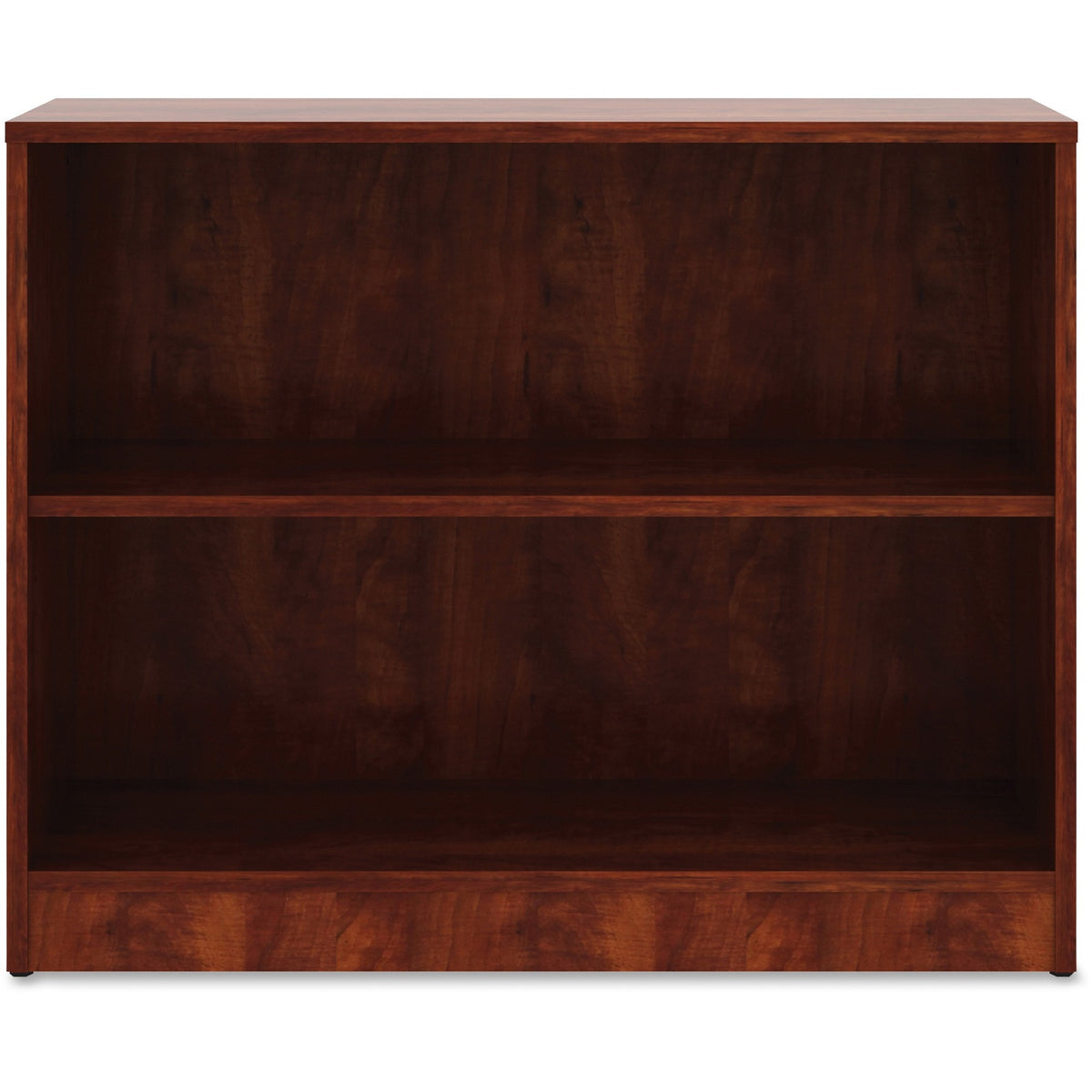 Lorell Laminate Bookcase - 2 Shelf(ves) - 29.50" Height x 36" Width x 12" Depth - Sturdy, Adjustable Feet, Adjustable Sh