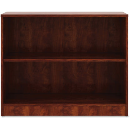 Lorell Laminate Bookcase - 2 Shelf(ves) - 29.50" Height x 36" Width x 12" Depth - Sturdy, Adjustable Feet, Adjustable Sh