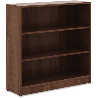 Lorell Laminate Bookcase - 3 Shelf(ves) - 36" Height x 36" Width x 12" Depth - Sturdy, Adjustable Feet, Adjustable Shelf