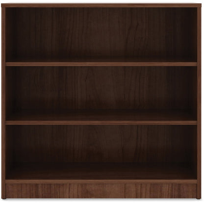 Lorell Laminate Bookcase - 3 Shelf(ves) - 36" Height x 36" Width x 12" Depth - Sturdy, Adjustable Feet, Adjustable Shelf