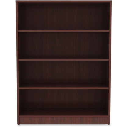 Lorell Laminate Bookcase - 4 Shelf(ves) - 48" Height x 36" Width x 12" Depth - Sturdy, Adjustable Feet, Adjustable Shelf