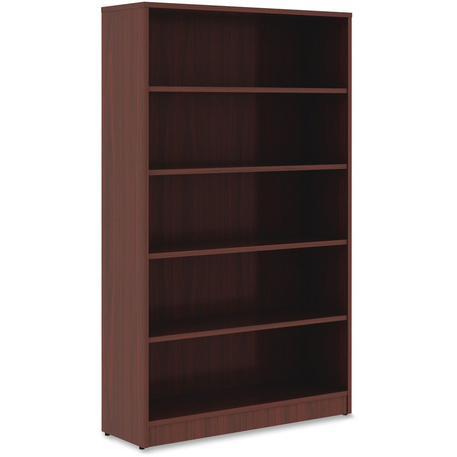 Lorell Laminate Bookcase - Rectangle - 0.7" Thickness Shelf, 60" Height x 36" Width x 12" Depth - 5 Shelve(s) - 4 Adjust
