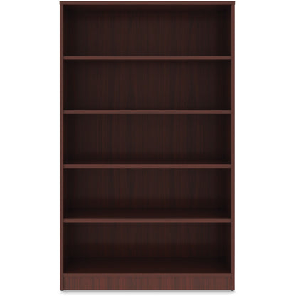 Lorell Laminate Bookcase - Rectangle - 0.7" Thickness Shelf, 60" Height x 36" Width x 12" Depth - 5 Shelve(s) - 4 Adjust
