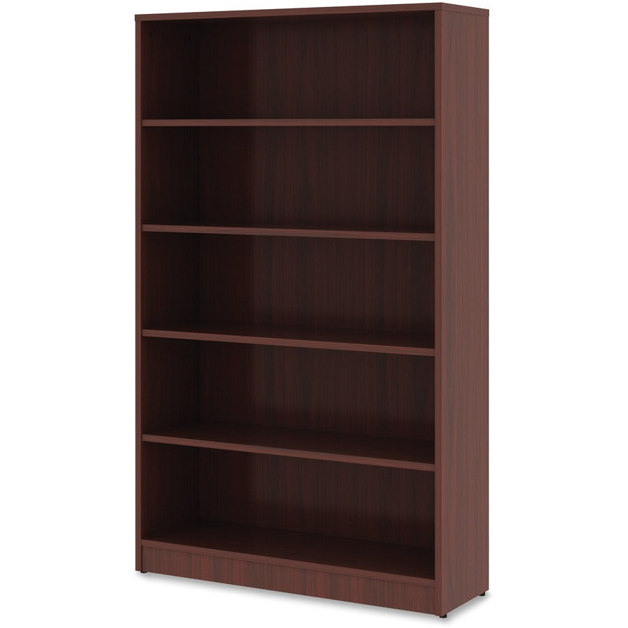 Lorell Laminate Bookcase - Rectangle - 0.7" Thickness Shelf, 60" Height x 36" Width x 12" Depth - 5 Shelve(s) - 4 Adjust