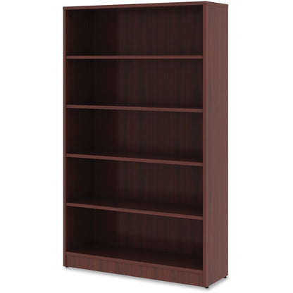 Lorell Laminate Bookcase - Rectangle - 0.7" Thickness Shelf, 60" Height x 36" Width x 12" Depth - 5 Shelve(s) - 4 Adjust