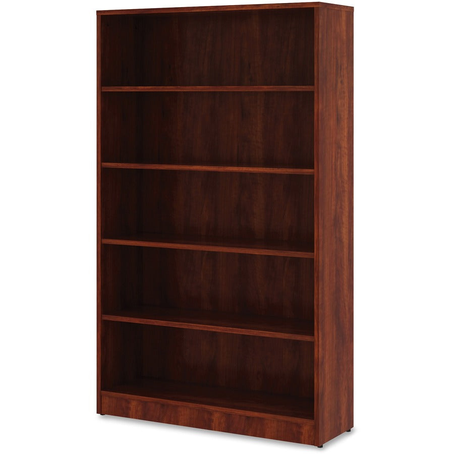 Lorell Laminate Bookcase - 0.7" Thickness Shelf, 60" Height x 36" Width x 12" Depth - 5 Shelve(s) - 4 Adjustable Shelf(v