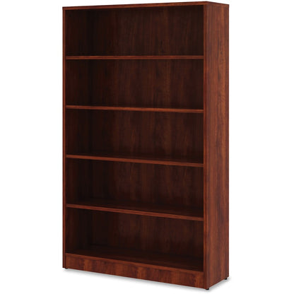 Lorell Laminate Bookcase - 0.7" Thickness Shelf, 60" Height x 36" Width x 12" Depth - 5 Shelve(s) - 4 Adjustable Shelf(v