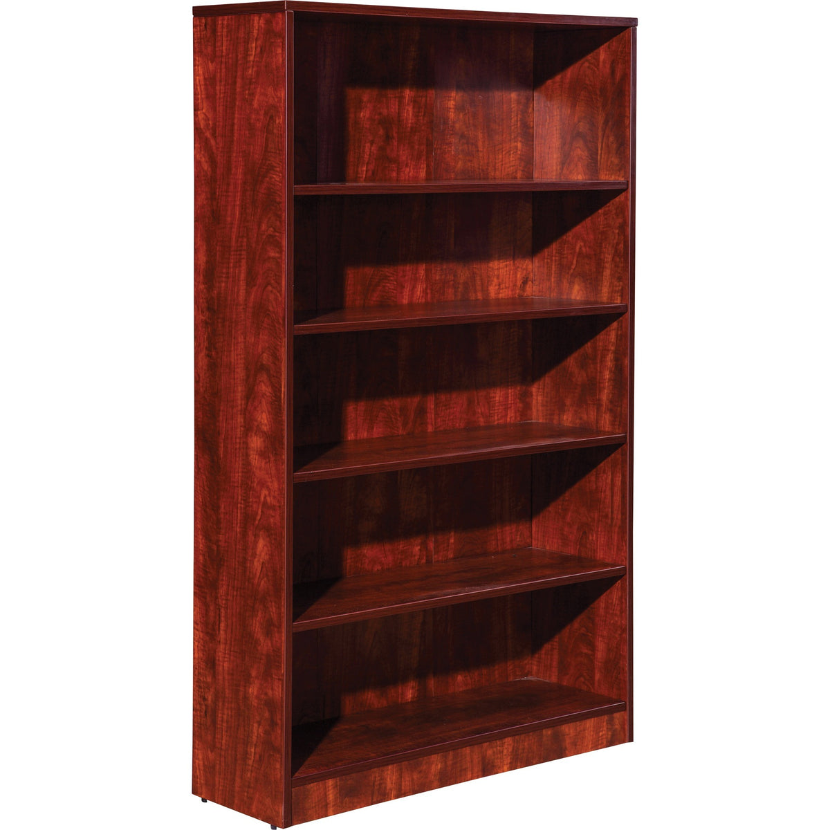 Lorell Laminate Bookcase - 0.7" Thickness Shelf, 60" Height x 36" Width x 12" Depth - 5 Shelve(s) - 4 Adjustable Shelf(v