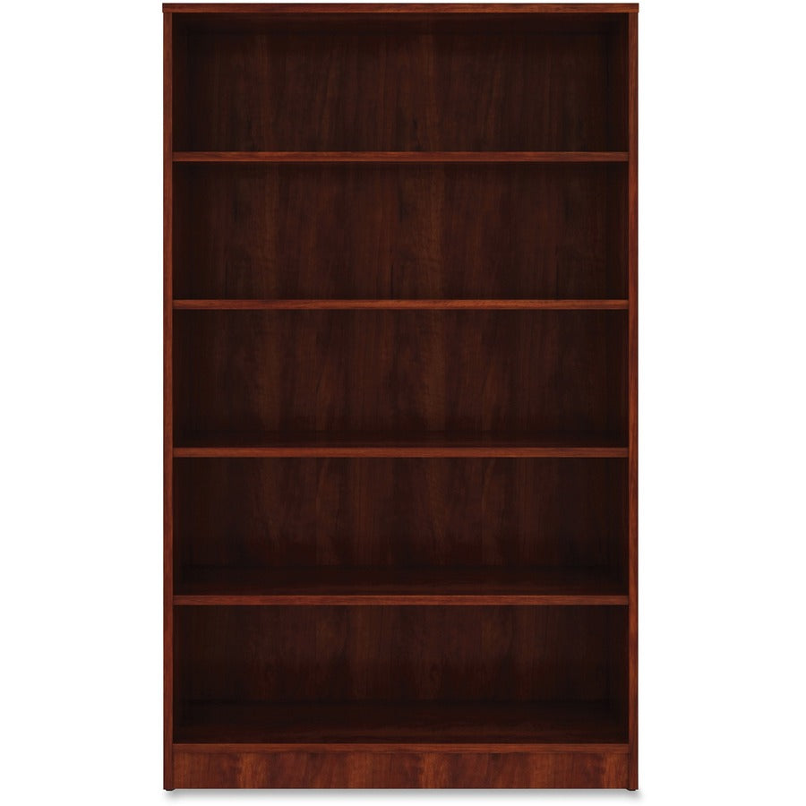 Lorell Laminate Bookcase - 0.7" Thickness Shelf, 60" Height x 36" Width x 12" Depth - 5 Shelve(s) - 4 Adjustable Shelf(v