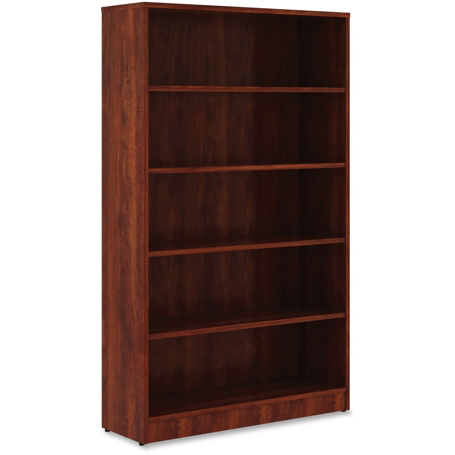 Lorell Laminate Bookcase - 0.7" Thickness Shelf, 60" Height x 36" Width x 12" Depth - 5 Shelve(s) - 4 Adjustable Shelf(v
