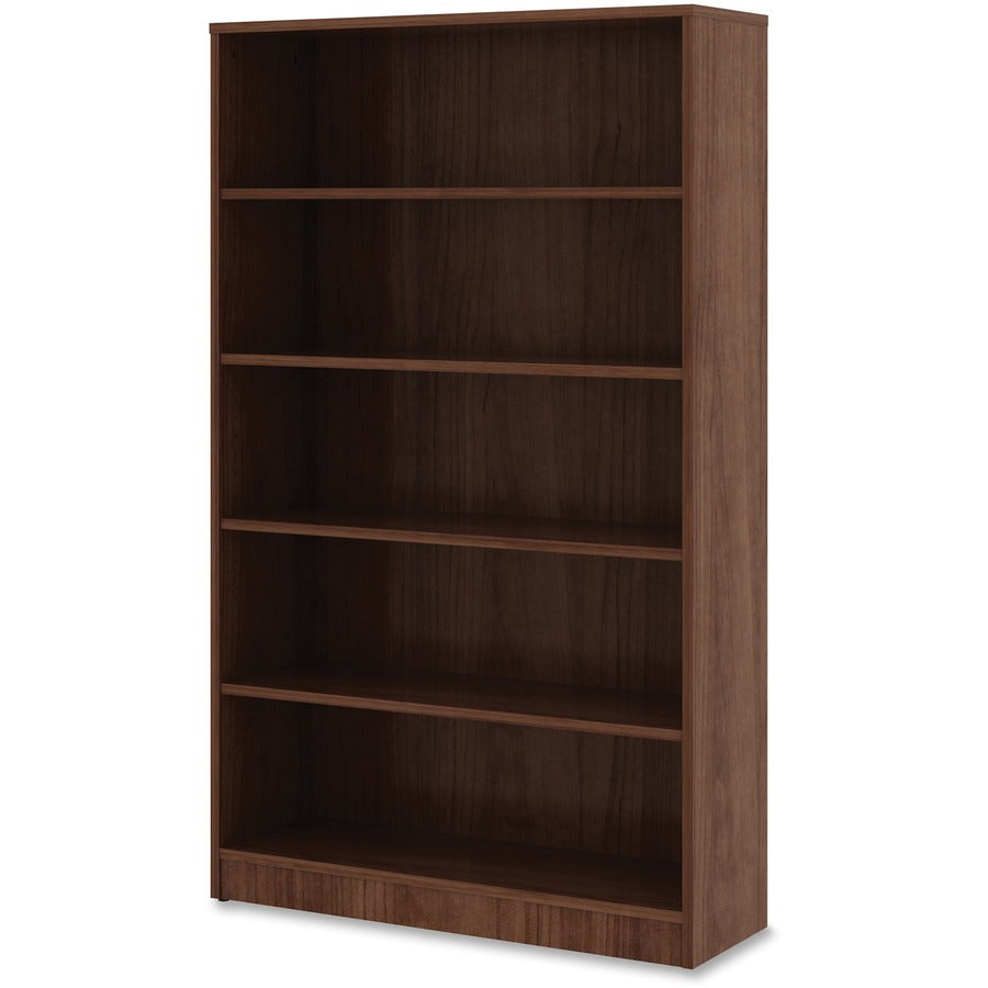 Lorell Laminate Bookcase - 0.7" Thickness Shelf, 60" Height x 36" Width x 12" Depth - 5 Shelve(s) - 4 Adjustable Shelf(v