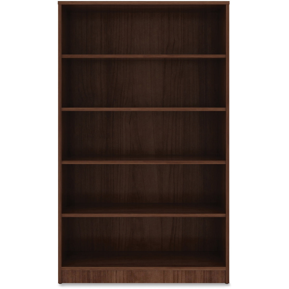 Lorell Laminate Bookcase - 0.7" Thickness Shelf, 60" Height x 36" Width x 12" Depth - 5 Shelve(s) - 4 Adjustable Shelf(v