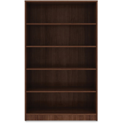 Lorell Laminate Bookcase - 0.7" Thickness Shelf, 60" Height x 36" Width x 12" Depth - 5 Shelve(s) - 4 Adjustable Shelf(v