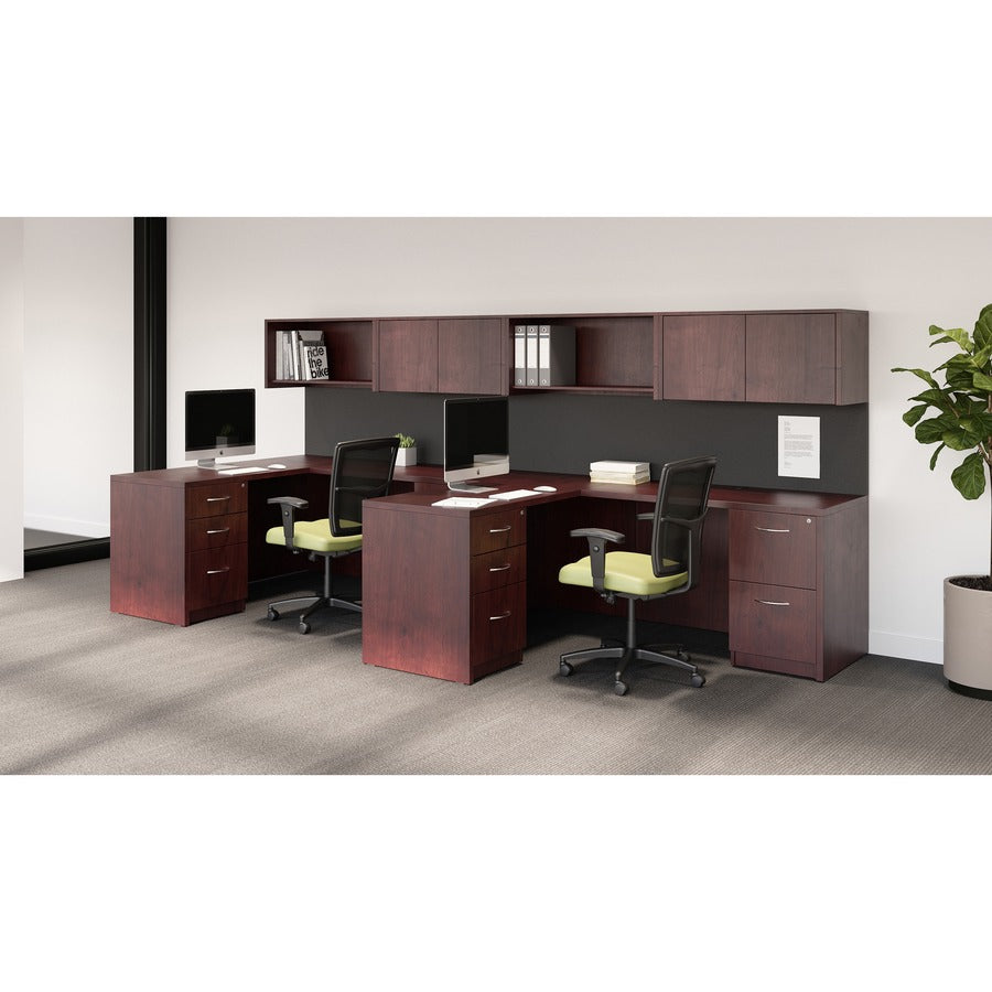 Lorell Laminate Bookcase - 6 Shelf(ves) - 72" Height x 36" Width x 12" Depth - Sturdy, Adjustable Feet, Adjustable Shelf