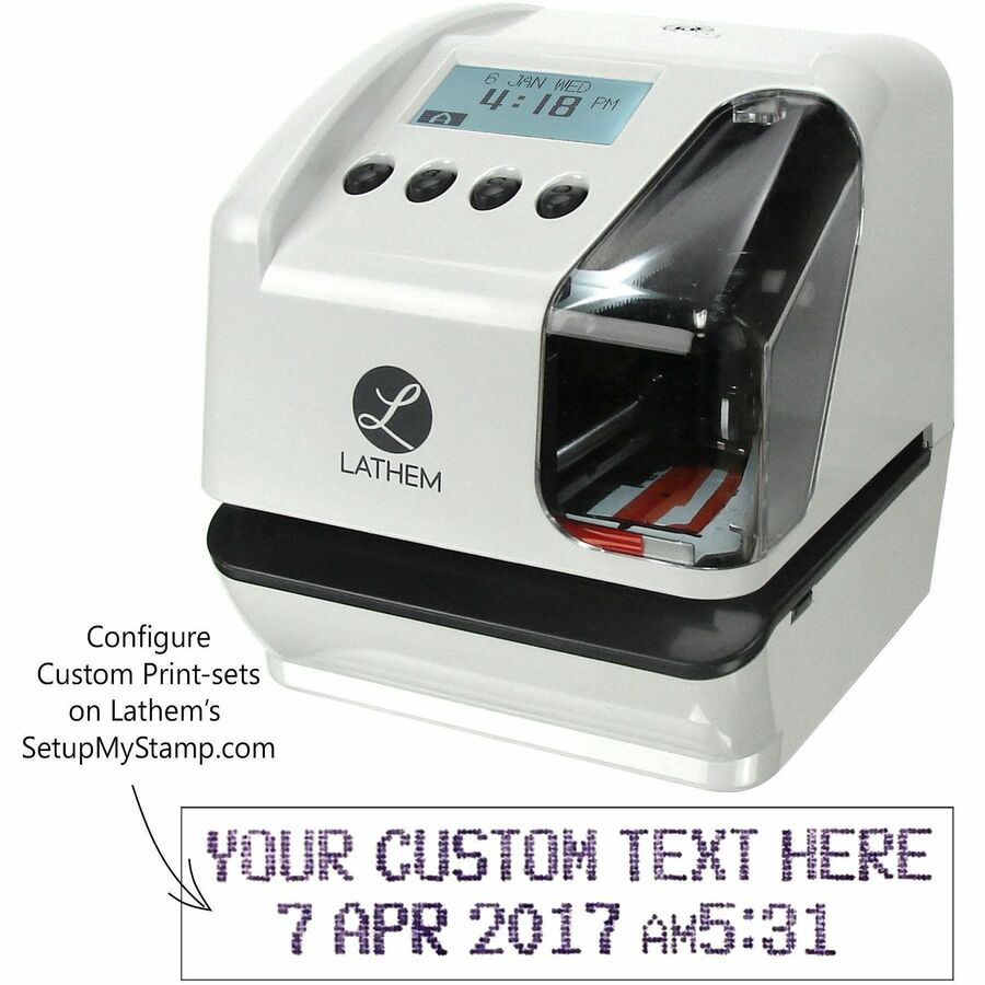 Lathem LT5 Electronic Time and Date Stamp - Card Punch/Stamp - Digital - Time, Date Record Time