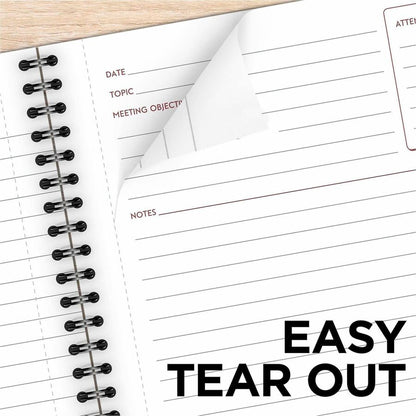Mead Limited Meeting Notebook - 80 Pages - Wire Bound - Both Side Ruling Surface - Ruled Front Ruling - 7 1/4" x 9 1/2" 