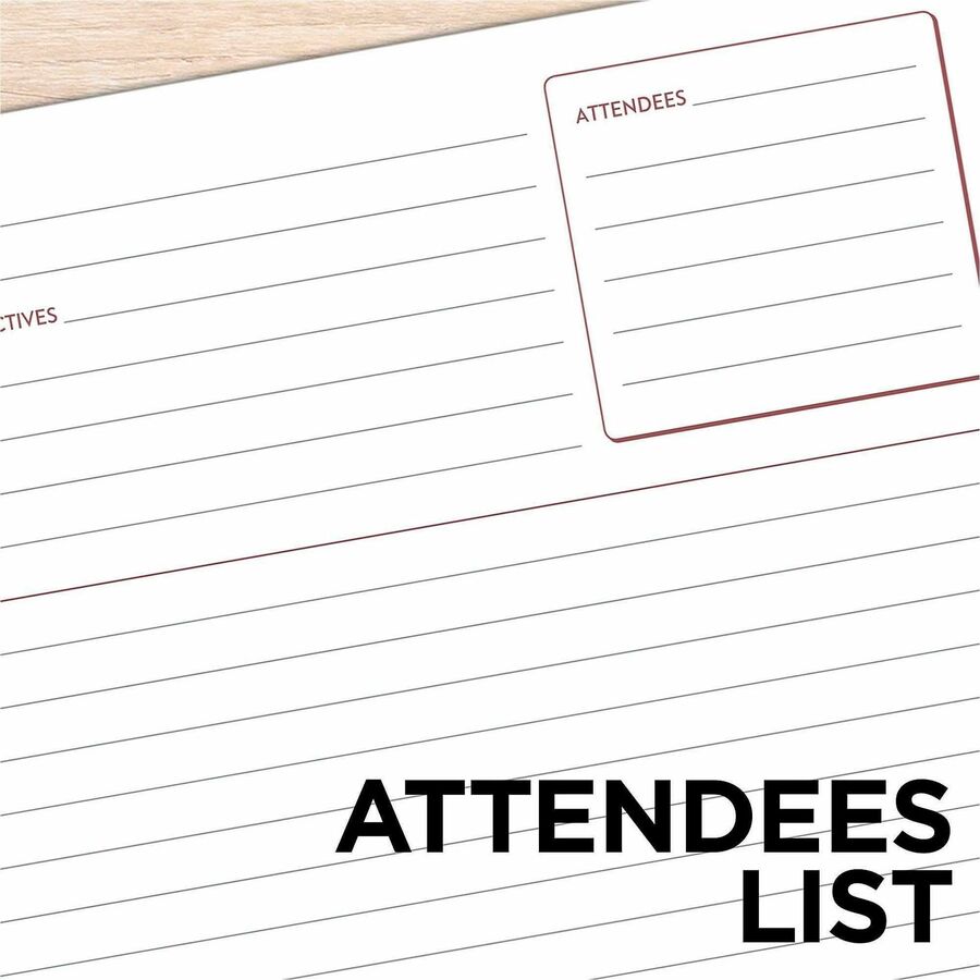 Mead Limited Meeting Notebook - 80 Pages - Wire Bound - Both Side Ruling Surface - Ruled Front Ruling - 7 1/4" x 9 1/2" 